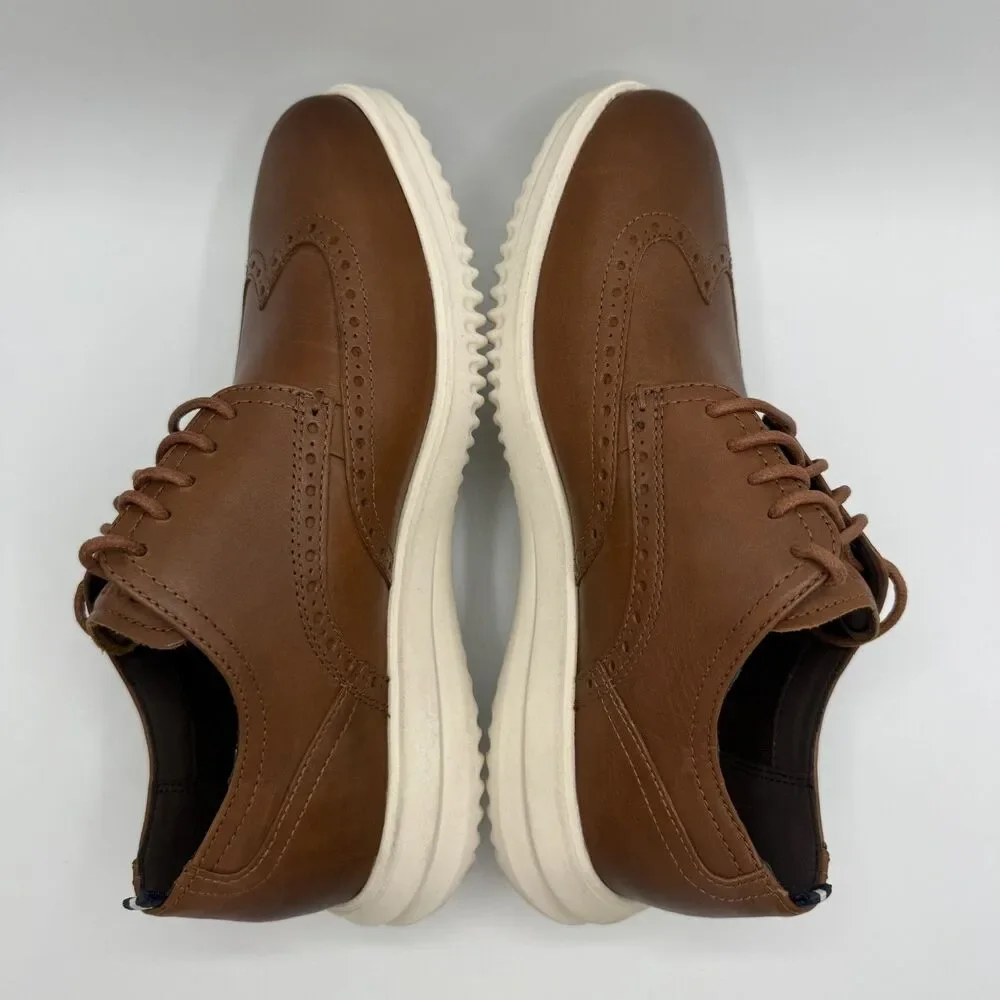 Cole Haan Grand+ Wingtip Oxford Shoes Brown Men's Size 8M